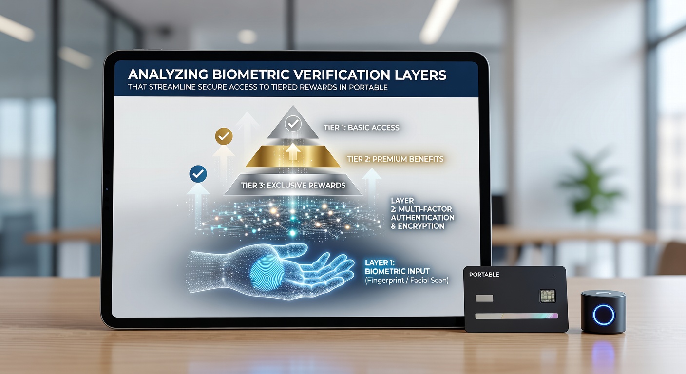 Secure access layers diagram for tiered rewards in portable table game environments