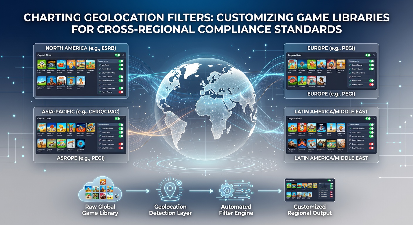 Digital interface displaying filtered game selections based on location data