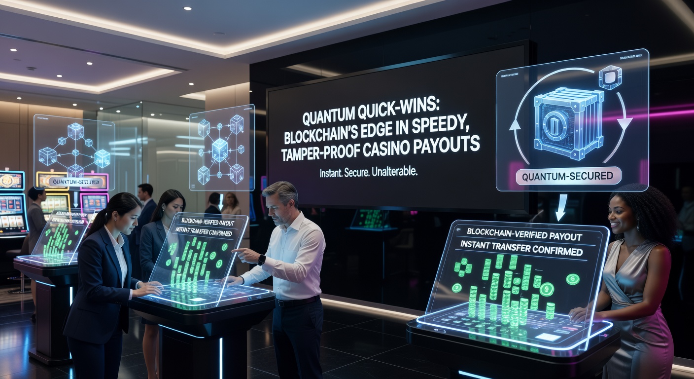 Illustration of quantum-resistant encryption shielding blockchain casino payouts from future computational threats